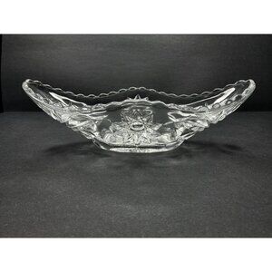 Vintage Anchor Hocking EAPC Star Of David Gondola,Banana Split Bowl.